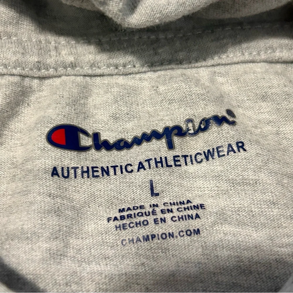 Champion Youth Large Gray Long‎ Sleeve Shirt with Hoodie